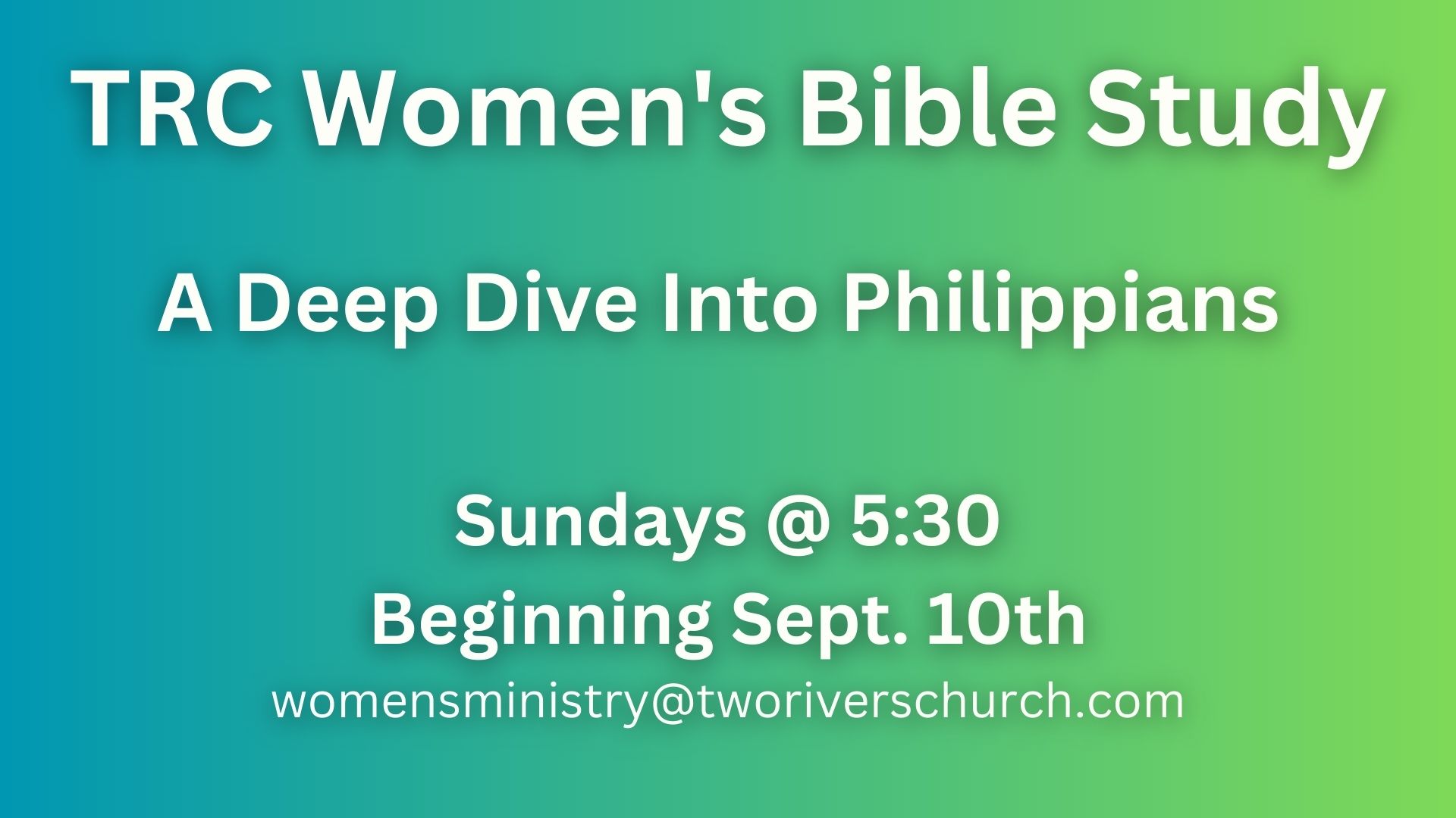 TRC Women's Bible Study Summer Book Chat Listen, Love, Repeat by Karen Ehman May 21st @ 530 for more Info womennsministry@tworiverschurch.com(1)